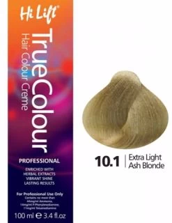 Hi Lift True Colour Permanent Hair Color Cream 10.1 Extra Light Ash Blonde 100ml - 10.1 Extra Light