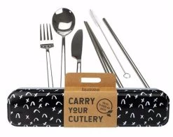 RETROKITCHEN Carry Your Cutlery - Criss Cross Stainless Steel Cutlery Set 1