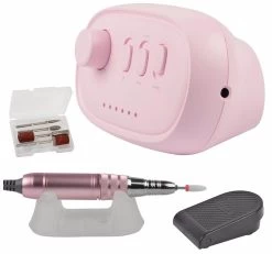 Beakey Electric Nail Drill Kit Manicure Pen Polisher For Exfoliating Nail Removing Tools-Pink