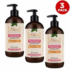 3X Akin 500ml Moisture Rich Hand Wash Antibacterial
