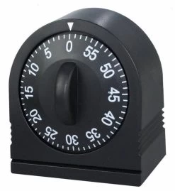 Hi Lift Cooking Timer Countdown 60 Minutes Alarm Hair Color Mechanical Time Loud - Black