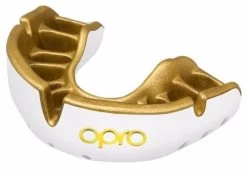 OPRO Gold Ultra Fit Mouthguard - YOUTH - Up To Age 10 - White/Gold