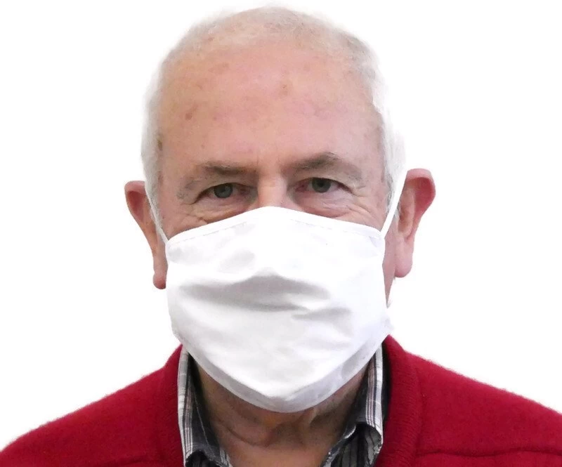 TIGERPLAST Fabric Face Mask Washable Reusable Mask Protect Anti-Microbial Mouth Cover - White 2 TIGERPLAST Fabric Face Mask Washable Reusable Mask Protect Anti-Microbial Mouth Cover - White - Image 2