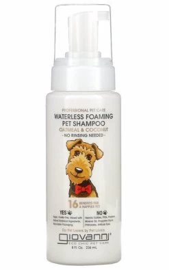 GIOVANNI Waterless Foaming Pet Shampoo Professional Pet Care 236ml