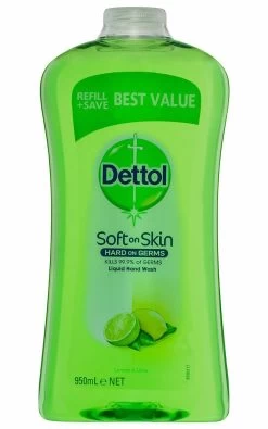Dettol Hand Wash Lemon Lime Refill 950ml Refill Pack