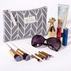 2Pcs Canvas Cosmetic Bag Multi-Function Travel Makeup Bag With Zipper-C -Beauty Products Store 29f899be5d79e708aa9259338505edeb