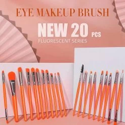 Beakey 20Pcs Makeup Brush Set Fluorescence SeriesEye Shadow Brush-Blue -Beauty Products Store 2a1005a5abfaf658718883f4b779924e 2