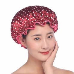 4 Pack Shower Cap For Women Reusable Long Hair Shower Hair Bath Cap EVA Lining-C -Beauty Products Store 362314ebf3e5a780f2ab0b82a232ec1e