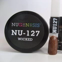 Nugenesis Dipping Powder Nail System Color NU-127 - Wicked - 43g - Browns