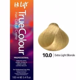 Hi Lift True Colour Permanent Hair Color Cream 10.0 Extra Light Blonde 100ml - 10.0 Extra Light Blon