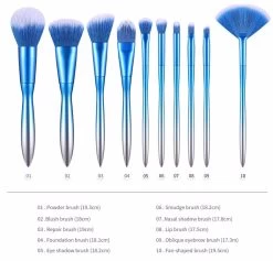 Beakey 10Pcs Makeup Brush Set Gradient Handle Blush Eyeshadow Brush-Purple -Beauty Products Store 5e16fe8ced20bb3c494f932065694e22 1