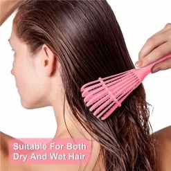Catzon Easier Wide Tooth Comb Detangling Brush For Black Hair-Pink -Beauty Products Store 605429e44121cc3c03e980b0675c81f8