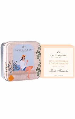 Plantes & Parfums On The Stairs 100g Honey Almond Soap With Metal Box