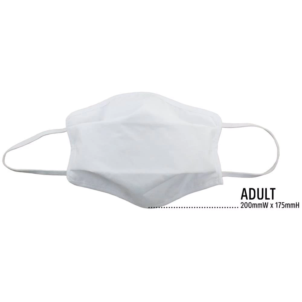 TIGERPLAST Fabric Face Mask Washable Reusable Mask Protect Anti-Microbial Mouth Cover - White 8 TIGERPLAST Fabric Face Mask Washable Reusable Mask Protect Anti-Microbial Mouth Cover - White - Image 8