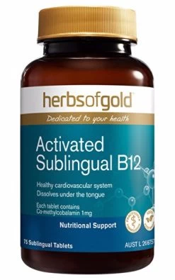 Herbs Of Gold Activated Sublingual B12 75t Skincare