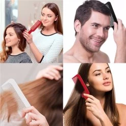 3 Pack Barber Combs Clipper Comb Flat Top Clipper Comb Hair Cutting Combs Red White Black -Beauty Products Store 77bc75b52f26ae4796e213d1f8d6018d