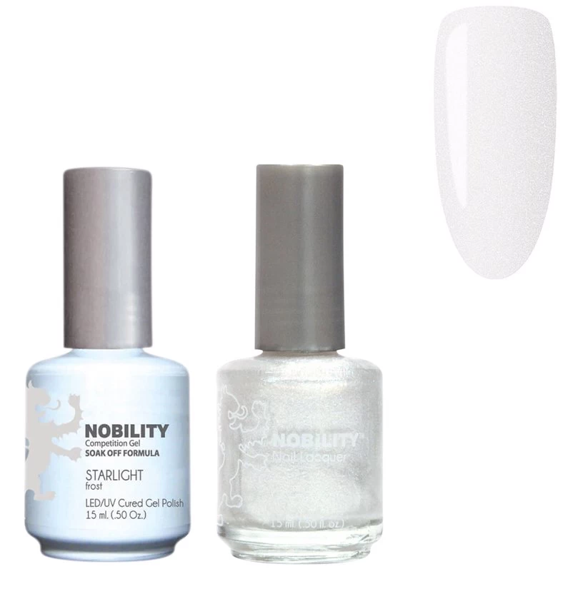Lechat Nobility NBCS027 Starlight - Gel & Nail Lacquer Duo 15ml - Whites