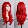 Womens 70cm Long Wavy Curly Hair Synthetic Cosplay Full Wig Wigs Party - Red
