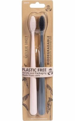 NFCO. Bio Toothbrush Soft Rose Quartz & Monsoon Mist 8x2pk