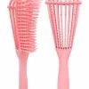 Catzon Easier Wide Tooth Comb Detangling Brush For Black Hair-Pink