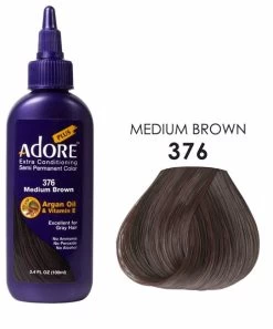 Adore Plus Semi Permanent Hair Colour - 376 Medium Brown 100ml - 376 Medium Brown