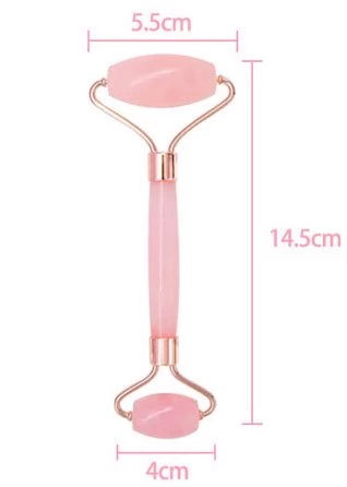 Jade Roller & Natural Gua Sha Facial Beauty Roller Skin Care Tools-Pink 2 Jade Roller & Natural Gua Sha Facial Beauty Roller Skin Care Tools-Pink - Image 2