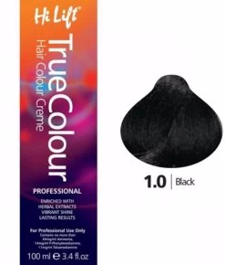 Hi Lift True Colour Permanent Hair Color Cream 1.0 Black 100ml - 1.0 Black