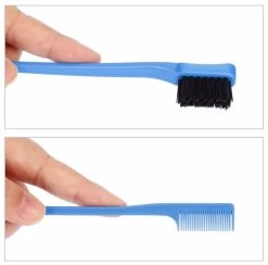 Catzon 2 Pack Dual Edge Brush And Comb 2 In 1 Edge Control And Hair Brush Hairline Brush-Sky Blue Ye -Beauty Products Store d0f2d1ecd5cf1e47d5f32ec513ecb586