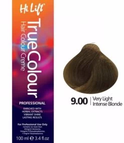 Hi Lift True Colour Permanent Hair Color Cream 9.00 Very Light Intense Blonde 100ml - 9.00 Very Ligh