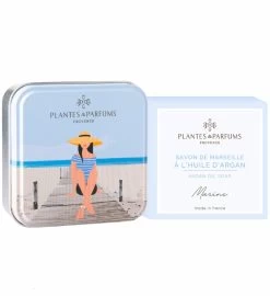Plantes & Parfums Walk On The Beach 100g Marine Soap With Metal Box