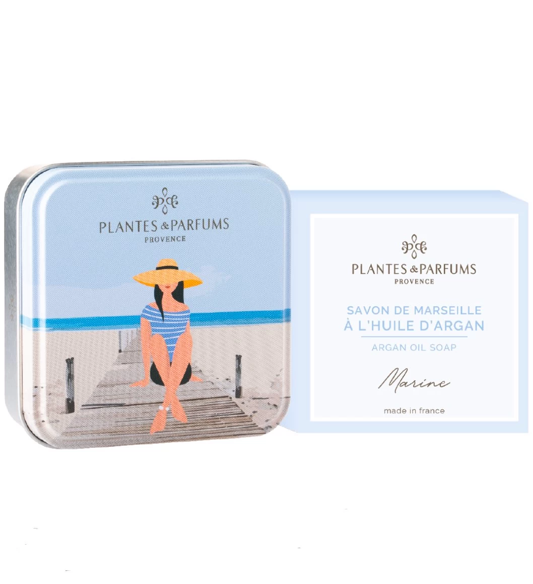 Plantes & Parfums Walk On The Beach 100g Marine Soap With Metal Box 1 Plantes & Parfums Walk On The Beach 100g Marine Soap With Metal Box