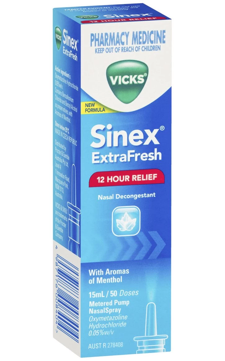 Vicks® Vicks Sinex Extra Fresh Menthol Nasal Spray 15ml 1 Vicks® Vicks Sinex Extra Fresh Menthol Nasal Spray 15ml
