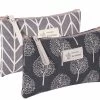 2Pcs Canvas Cosmetic Bag Multi-Function Travel Makeup Bag With Zipper-C