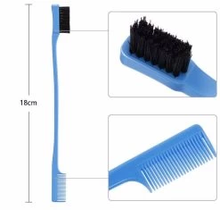 Catzon 2 Pack Dual Edge Brush And Comb 2 In 1 Edge Control And Hair Brush Hairline Brush-Sky Blue Ye -Beauty Products Store f04dfc5aca589cc389602a9c2559e9a8