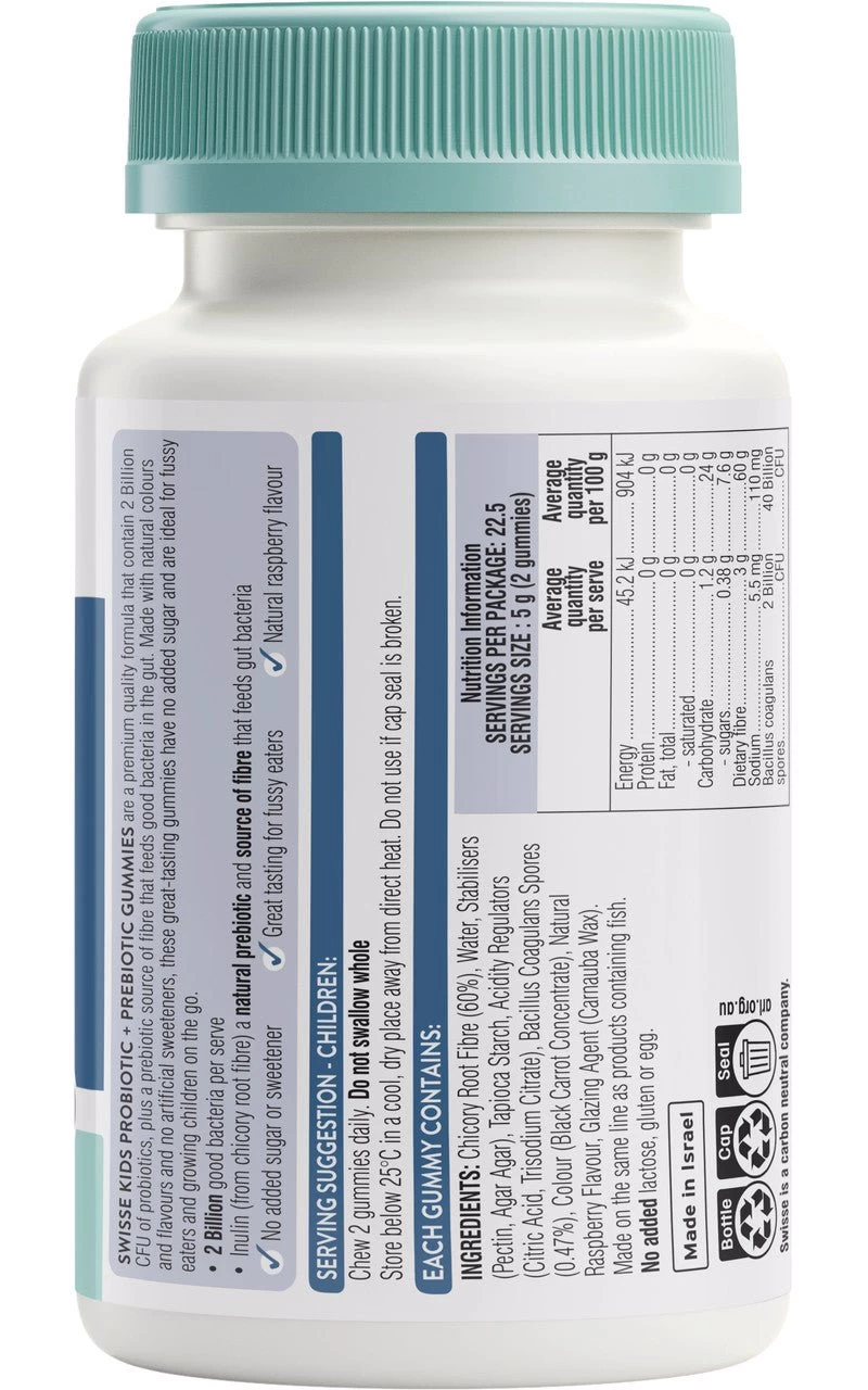 Swisse Kids Probiotic & Prebiotic 45 Gummies 5 Swisse Kids Probiotic & Prebiotic 45 Gummies - Image 5