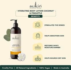 Sukin Hydrating Body Lotion Pineapple & Coconut 500ml -Beauty Products Store fbd72f6a1eac40c38a4e55ef51f2562a